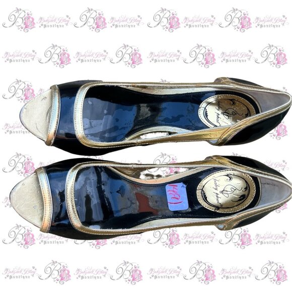 Baby phat heels with kitty cat gold black open toe heels vintage deadstock rare - Picture 7 of 16